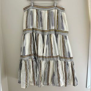 Banana Republic Zephyr Tiered Midi Skirt Size 16